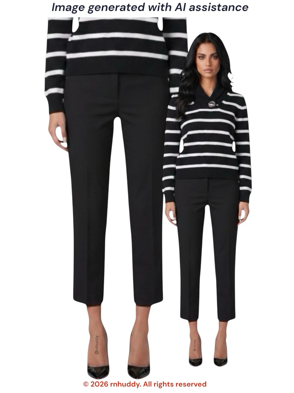 Karl Lagerfeld size 12 black slim leg ankle pant